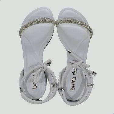 Imagem de Sandália Rasteira Beira Rio Cristal Branco