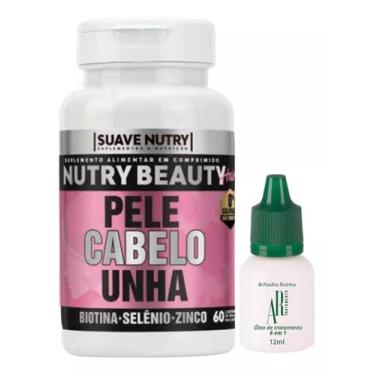 Imagem de Beauty Pele, Cabelo e Unha 60 capsulas  e Óleo para unha 6 x 1 Abelha 