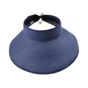 Imagem de Chapéu de Sol de Palha Feminino - Dobrável, Aba Grande, para Praia e V