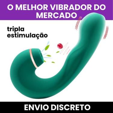 Imagem de Vibrador Clitoris Vagina Triplo Pulsador Estimulação Sugador - SHANDE,