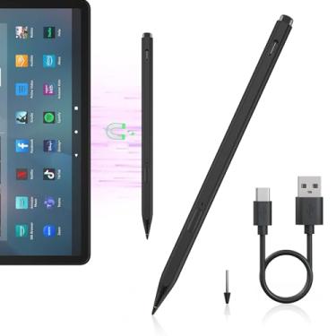 Imagem de Milikilo AMZ Fire Tablet Stylus Pen para tablets Amazon Fire Max 11 (versão 2023) e Amazon Fire HD 10 (13ª geração, versão 2023), Stylus com carregamento rápido USB-C, controle fino 4096