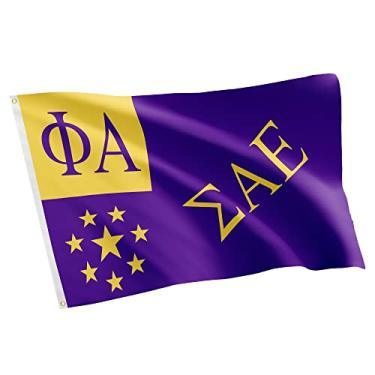 Imagem de Sigma Alpha Epsilon Bandeira Fraternidade Grega Bandeira 3 pés x 1,5 m Placa Decoração SAE (Capítulo)