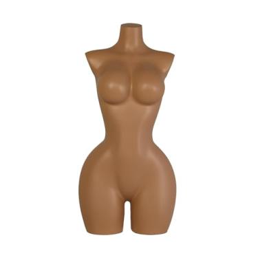 Imagem de Female Mannequin Torso Manequim feminino de fibra de vidro para exibição, manequim grande e leve de alfaiate para lojas de roupas e exposições de arte