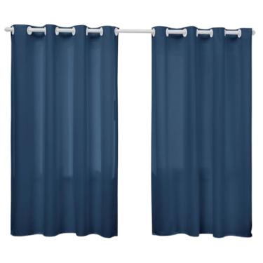 Imagem de Cortina de Escritório para Sala e Quarto, Tecido Oxford Liso, 2,80m x 1,70m (AZUL MARINHO)