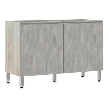 Imagem de Balcão De Pia Sem Tamp 120cm Lis Legno Crem e Concreto