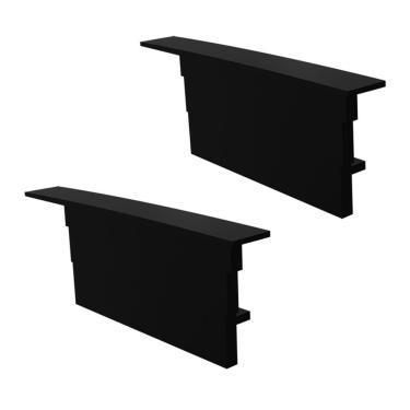 Imagem de Kit Acessórios Taschibra Para Perfil Embutir 2,5x6,2cm Zenith 62 Preto