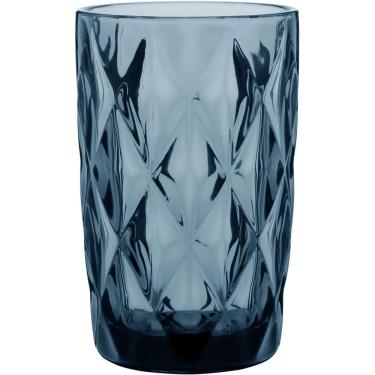 Imagem de Copo Long Drink 13X8X8Cm 370Ml Vidro Azul 6Pç