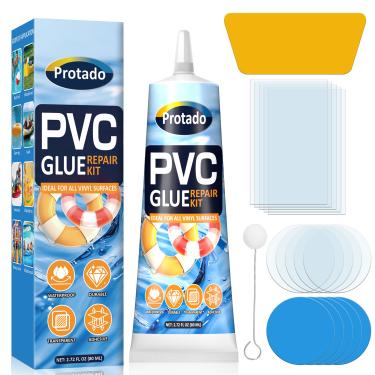 Imagem de Protado Kit De Remendo Para Colchão Ar, Inflável Reparo Vinil À Prova D'Água Serviços Pesados, 80 Ml, Colchões, Piscinas, Banheiras Hidromassagem, Barcos Pvc, Barracas, Caiaques E Brinquedos