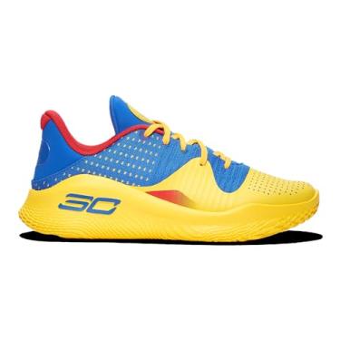 Imagem de Under Armour Curry 4 Low Flotro - Masculino (Azul/Amarelo/Preto), Azul/Amarelo, 42