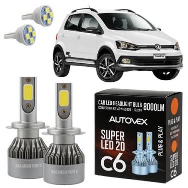Imagem de Luz Farol Baixo H7 LED VW Cross Fox 2008 A 2017 Iluminação - Autovex