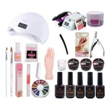 Imagem de Kit Unha Acrigel Gel Porcelana Fibra Unhas Profissional Nail - OEM