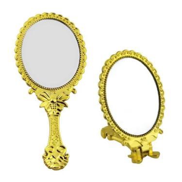 Imagem de Espelho de Mão Dobrável Princesas Para Maquiagem P - Maxbraz