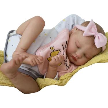 Imagem de Bebê Reborn Menina Dormindo Artesanal Realista