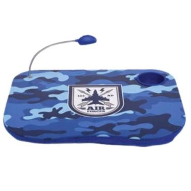 Imagem de Bandeja Mesa Colo Apoio Comer Refeição Cama Suporte Notebook c/ Lâmpad