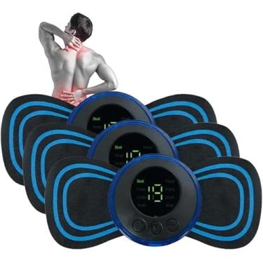 Imagem de Mini Massageador Elétrico Portátil Recarregável, Kit com 3, Estimulador EMS para Alívio de Dores Musculares