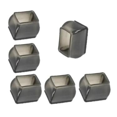 Imagem de Kit 4 Pé Para Moveis Retangular Feltro Silicone Impermeável - Geoprote