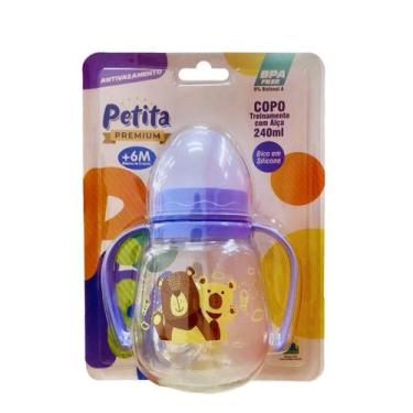 Imagem de Copo Treinamento com Alça 240ml - Petita Premium, (AZUL CALRO)