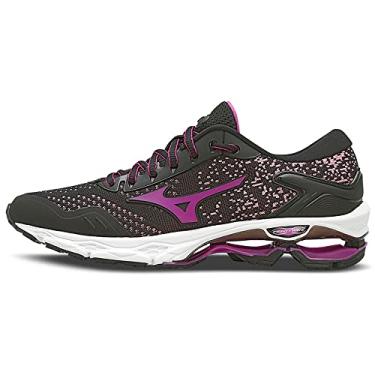 Imagem de Tênis Mizuno WAVE INVICTUS 2, feminino, 37, PRETO/FUCHSIA