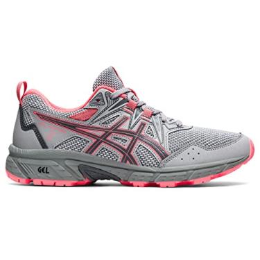 Imagem de ASICS Tênis de corrida feminino Gel-Venture 8, Cinza piemonte/coral flamejante, 34
