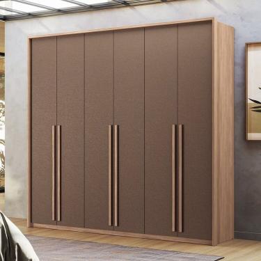 Imagem de Guarda Roupa Genova 06 Portas 4 Gavetas Mdp Wood/terracota