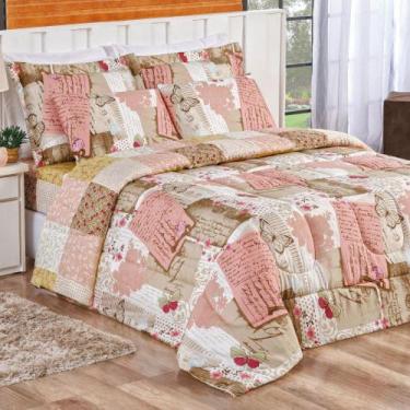 Imagem de Kit Edredom Bouti Casal King 03 Peças Dupla Face Estampado - Bia Enxov