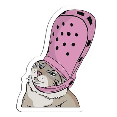 Imagem de Sapatos Pope Cat Adesivos de Vinil Decoração para Livros Laptops Telefones Tumbler Impermeável 7,6 cm