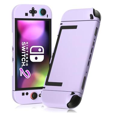 Imagem de RHOTALL Purple Dockable Case for Nintendo Switch 2 2025, Protective PC Shell Case, Slim Design Cute Controller Cover with Detachable joycon Compatible with New Nintendo Switch 2 7.9 Inch, for Girls