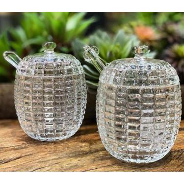 Imagem de Meleira C/pegador Açucareiro C/colher Travessa Cristal 3pçs - LYOR, LY