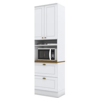 Imagem de Paneleiro Duplo Americana 220cm Para 1 Forno Henn Branco Nature