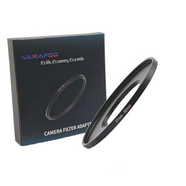 Imagem de Adaptador de anel de metal para cima/para baixo compatível com câmeras mirrorless DSLR Lens, conversor de rosca de filtro UV CPL ND, preto (37-62)