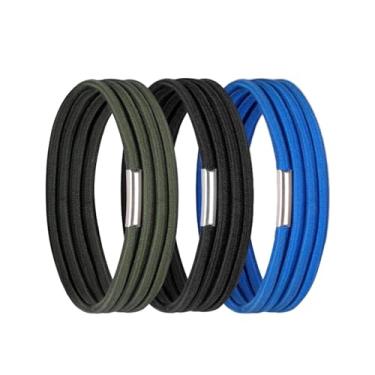 Imagem de IEUDNS Conjunto de 3 faixas de borracha para lata de lixo, tiras para lata de lixo, extra grande, faixas de borracha para de lixo para festa, ao