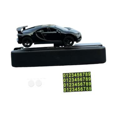 Imagem de MERIGLARE Decoração de console central de brinquedo modelo de carro 1/64 com placa de estacionamento, ornamento, fácil instalação, presente de aniversário, Preto