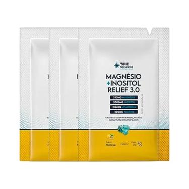 Imagem de Kit 3X: Magnésio + Inositol Relief 3.0 Maracujá Sachê True Source 7g