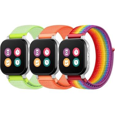 Imagem de NTidea (Pacote com 3) pulseiras de nylon de substituição compatíveis com relógio Gabb 3e 3 2 1/Gizmo Watch 3 2 1/Cosmo JrTrack 4 3 2 2, pulseira de reposição para smartwatch