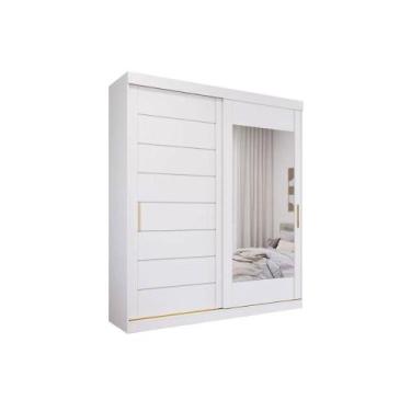 Imagem de Guarda Roupas 2 Portas de Correr (1 c/ Espelho) e 3 Gavetas Flora Bran