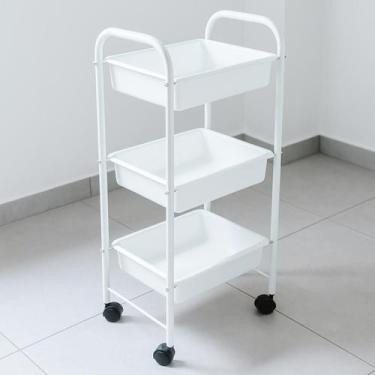 Imagem de Carrinho Auxiliar Salão Beleza Cabeleireiro Manicure Centro Clínica Es