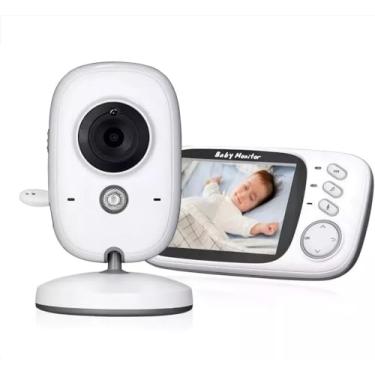 Imagem de Babá Eletronica Câmera Sem Fio Visão Noturna Lcd Digital,Branco
