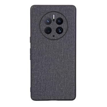 Imagem de Capas Compatível com Huawei Mate 50 PRO,Design de padrão de tela,Pproteção completa de 360°,Pplástico macio,Proteção contra queda-Black