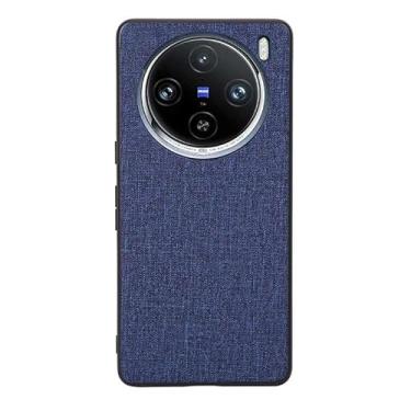 Imagem de Capas Compatível com VIVO X100 PRO,Design de padrão de tela,Pproteção completa de 360°,Pplástico macio,Proteção contra queda-Blue