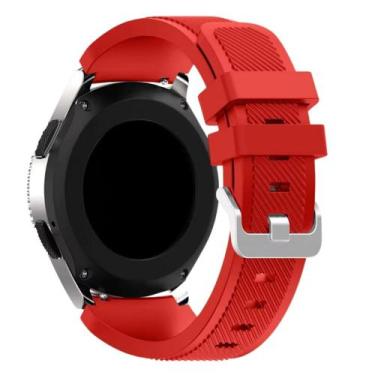 Imagem de Pulseira 20mm Silicone Confort para Relógio Digital A7 Poolsy, Vermelh