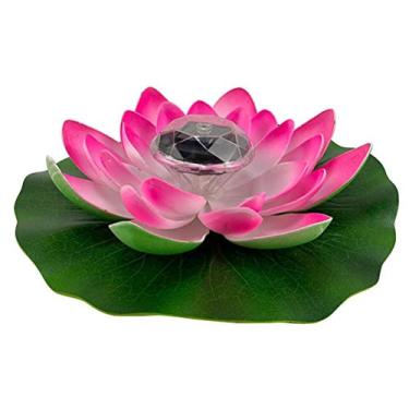 Imagem de Hyuduo Lâmpada Flutuante de LED de Luz de Lagoa Com Energia Solar para Decoração de Piscina de Jardim Ao Ar Livre Com Ativação Automática de 28 Cm de Diâmetro de 28 Cm (vermelho)