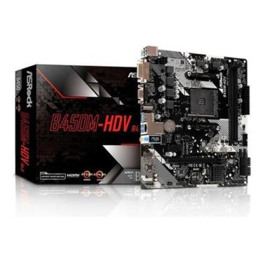Imagem de Placa Mae Amd Am4 B450 2Xddr4 Hdmi/Dvi/Vga B450M-Hdv Asrock