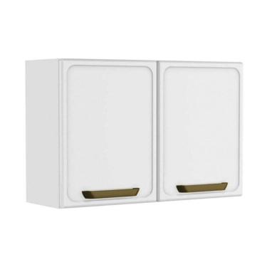 Imagem de Armário Aéreo Cozinha Modulado Bella c/ 2 Portas 80cm Branco - Bertolini