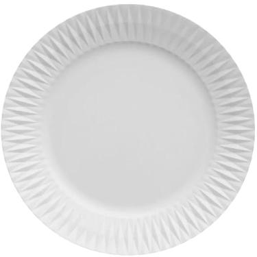 Imagem de Germer, Prato de sobremesa em porcelana, modelo Diamante, Ø 20,5 cm,Branco