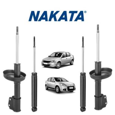 Imagem de 4 Amortecedor Nakata Dianteiro + Traseiro Renault Sandero 2007 A 2014