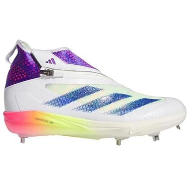 Imagem de adidas Tênis masculino Adizero Impact+ Warp, Branco/azul lúcido, rosa lúcido, 45