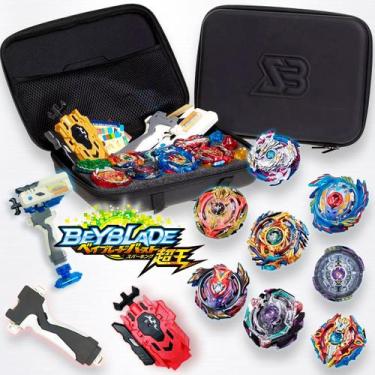Imagem de Maleta Kit 8 Beyblade Storm Gyro Lançador Beylogger Klizz, Variada