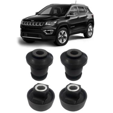 Imagem de Kit 4 Bucha Bandeja Balança Dianteira Jeep Compass 2016/... - Solupe P