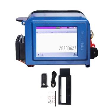 Imagem de Impressora de jato de tinta de mão portátil Tela de toque de LED portátil Pistola de impressão multifuncional com alça para o warehouse workshop de armazém abds preto 12,7mm