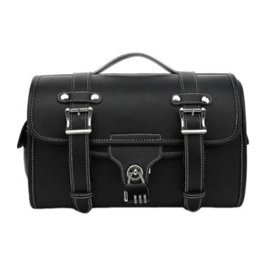 Imagem de RNXRZANK Bolsa Traseira de Couro PU, Multifuncional, Profissional, Universal, Bolsa para Banco Traseiro, Bolsa de Bagagem, Preto